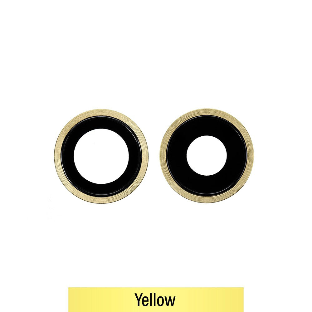 Rear Camera Lens with Bezel for iPhone 11-Yellow Rear Camera Lens with Bezel for iPhone 11-Yellow